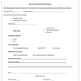 Blank Payroll Calculator Template