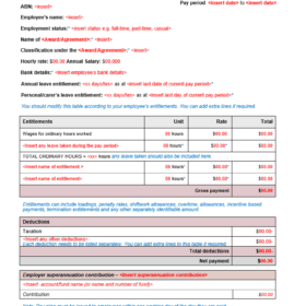 Blank Payslip Template