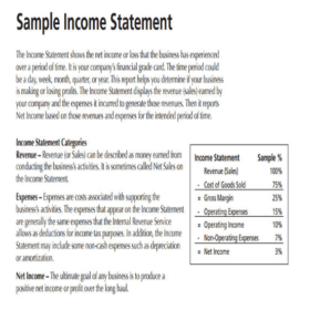 Business Income Statement Template