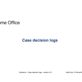 Case Decision Log Template