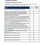 Business Planning Checklist Templates | 9+ Free Docs, Xlsx & PDF ...