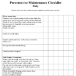 Equipment Maintenance Checklist Templates | 15+ Free Docs, Xlsx & PDF ...