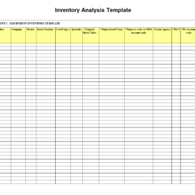 Inventory Analysis Template PDF