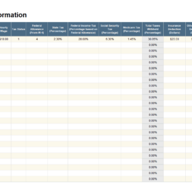 Payroll Calculator Format