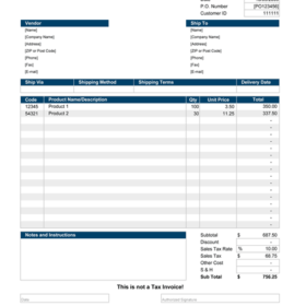 Purchase Order Templates | 27+ Free Docs, Xlsx & PDF Forms, Formats ...