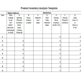 Product Inventory Analysis Template