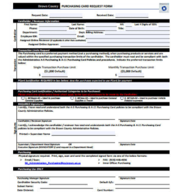 Purchase Card Request Form