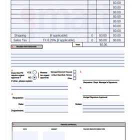 Purchase Request Approval Form