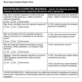 Root Cause Problem Analysis Template