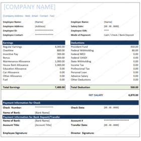 Salary Slip Sample