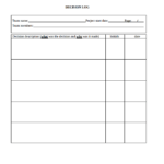 Decision Log Templates | 12+ Free Docs, Xlsx & PDF Formats, Samples ...