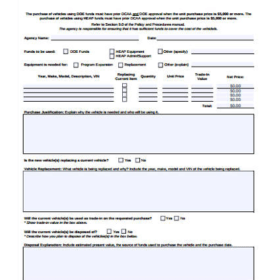 Vehicle Purchase Request Form