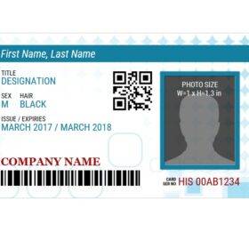 Blank Employee Photo ID Badges Template