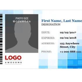 Corporate Employee Photo ID Badges Template