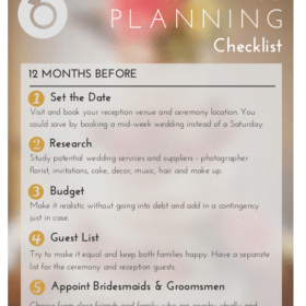 Downloadable Wedding Planner Checklist Template