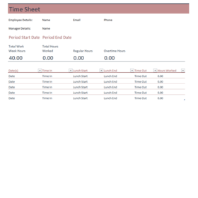 Downloadable Weekly Timesheet Template