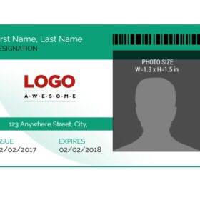 Employee Photo ID Badges Template Word