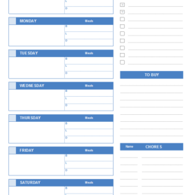 Family Calendar and Planner Template