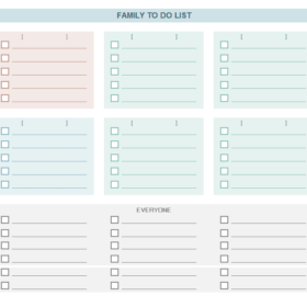 Family To Buy List Template