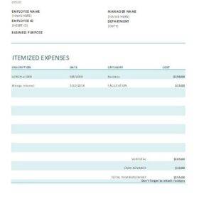 Financial Expense Reimbursement Form