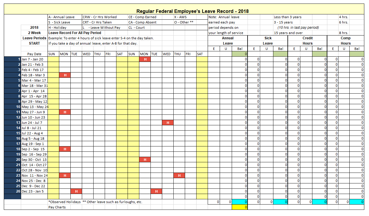 Free Employee Annual Leave Record Sheet Template