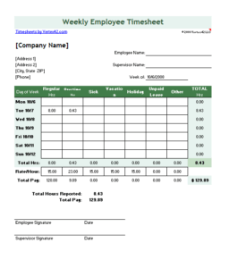 Employee Time Card Templates | 7+ Free Docs, Xlsx & PDF Formats ...