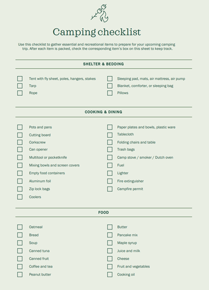 Free Travel Checklist Template