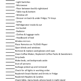 Monthly House Cleaning Checklist Template