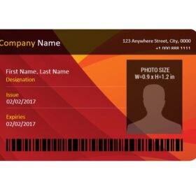 Professional Employee Photo ID Badges Template