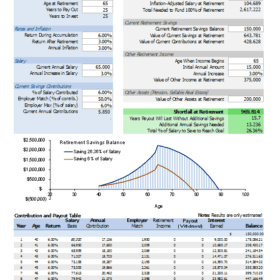 Retirement Checklist Calculator Template