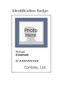 Employee Photo Id Badges Templates Free Docs Xlsx Pdf Formats