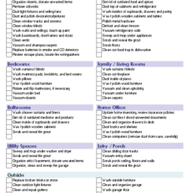 Spring House Cleaning Checklist Template