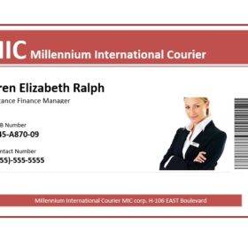 Staff Photo ID Badges Template