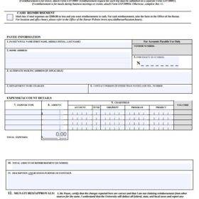 Student Expense Reimbursement Form Template