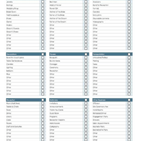 Wedding Planner Checklist Template Excel