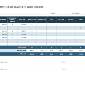 Weekly Employee Time Card Template