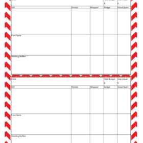 Christmas Address List Template