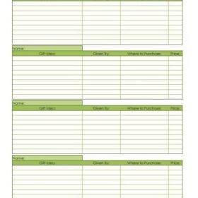 Santa Family Gift Exchange List Sample