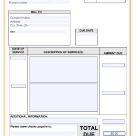 Blank Billing Invoice Template