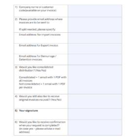 Blank Service Invoice Form