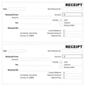 Cash Receipt Design Template