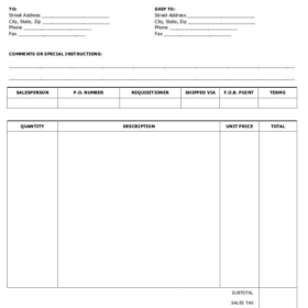 Cash Sales Invoice Template