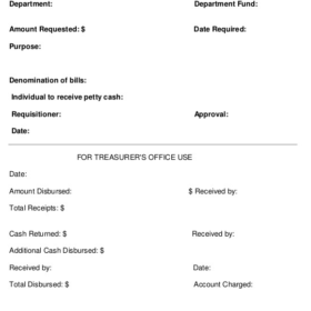 Petty Cash Invoice Template