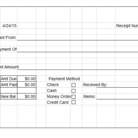 Sample Cash Receipt Template