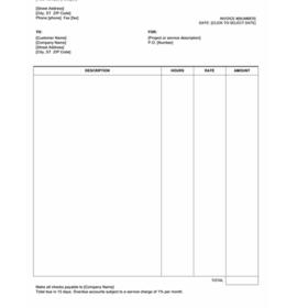 Sample Service Invoice