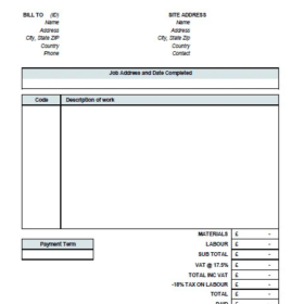 Plumbing Invoice Format