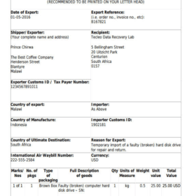 Advance Tax Invoice Template