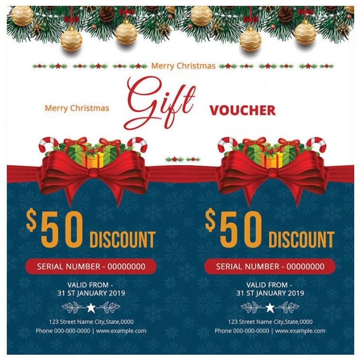 Christmas Gift Voucher Template 22 Free Printable Xlsx Docs PDF 