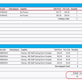 Cost of Goods Sold Report Template