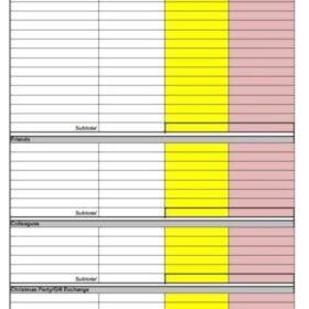 Standard Christmas Expenses Quotation Template